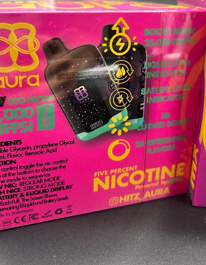 Hitz Nicotine Puffs Disposable – 50 Pack Mixed Flavor Box variety box